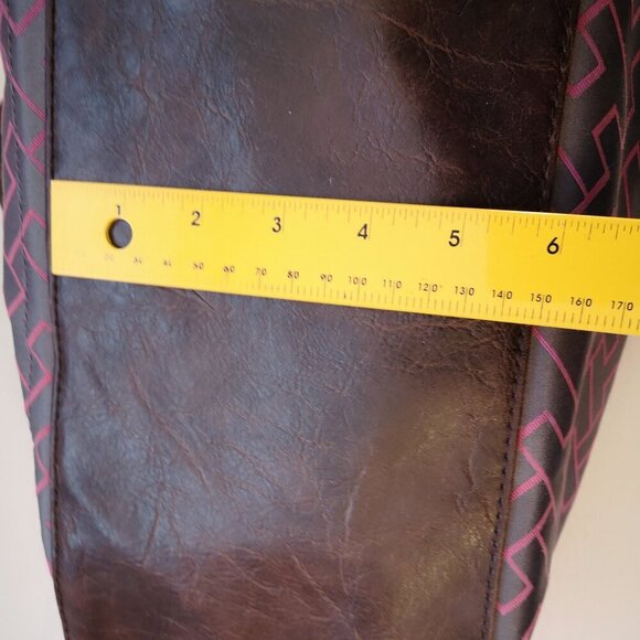 2 / $30.00 - Tommy Hilfiger Grey & Pink Patterned with Brown Handles Handbag - Picture 12 of 15